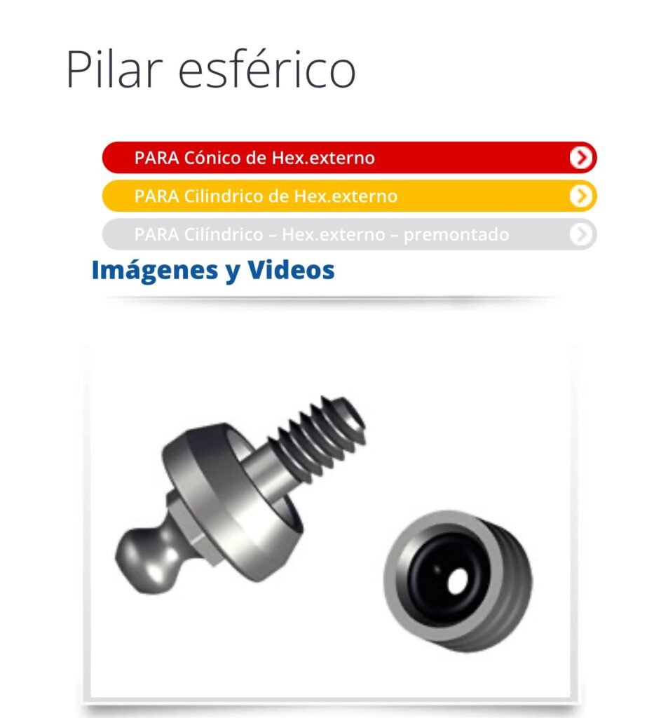 Implante premontado conexion externa
